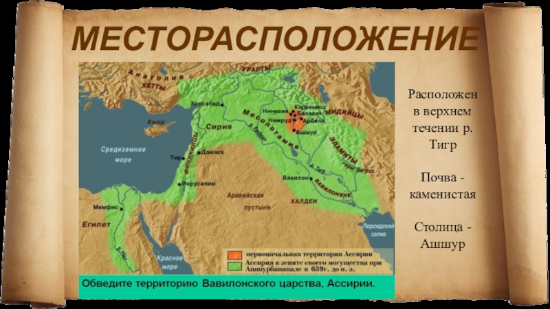 Ассирия располагалась в верхнем течении