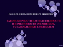 1, 2 законы Грегора Менделя