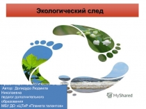 Презентация по экологии Экологический след