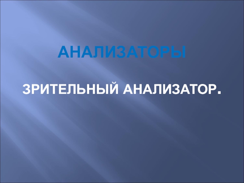 Презентация по биологии на темуЗрительный анализатор(8 класс)