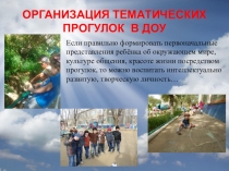 Презентация Организация тематических прогулок в ДОУ