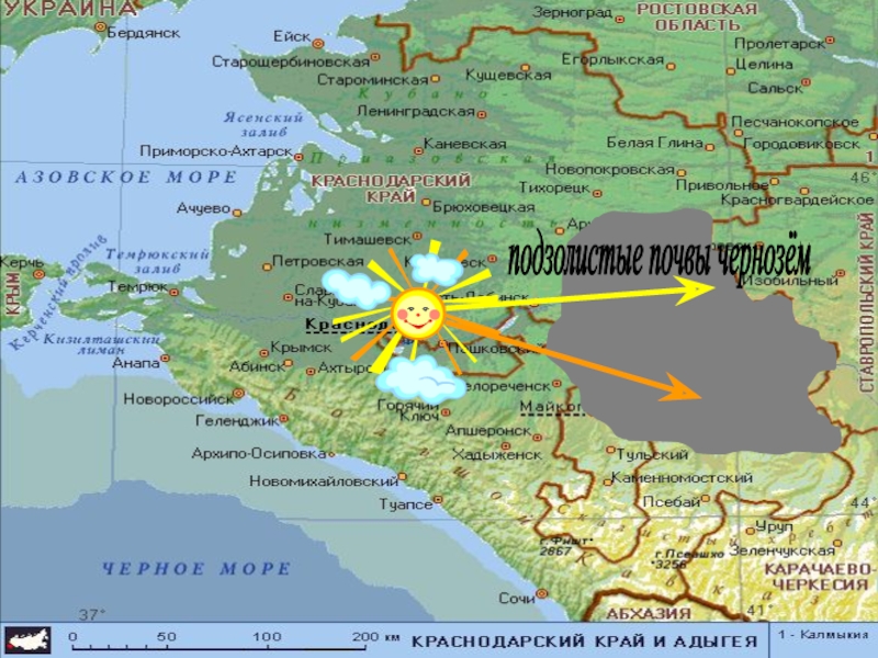 Почвенная карта краснодарского края по районам подробная