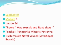Presentation Module 6 Lesson 6d Road signs