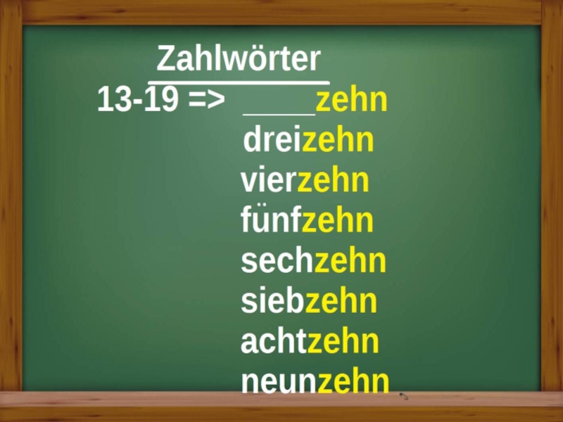 Презентация Презентация по немецкому языку на тему Количественные числительные от 20 до 99 (5 класс, 1 год обучения, немецкий как второй иностранный)