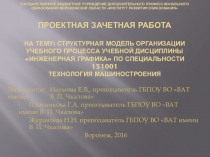 Презентация Структурная модель дисциплины Инженерная графика