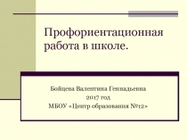 Профориентационная работа в школе