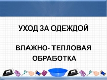 Презентация по Технологии на тему Уход за одеждой. Влажно-тепловая обработка одежды (7 класс)