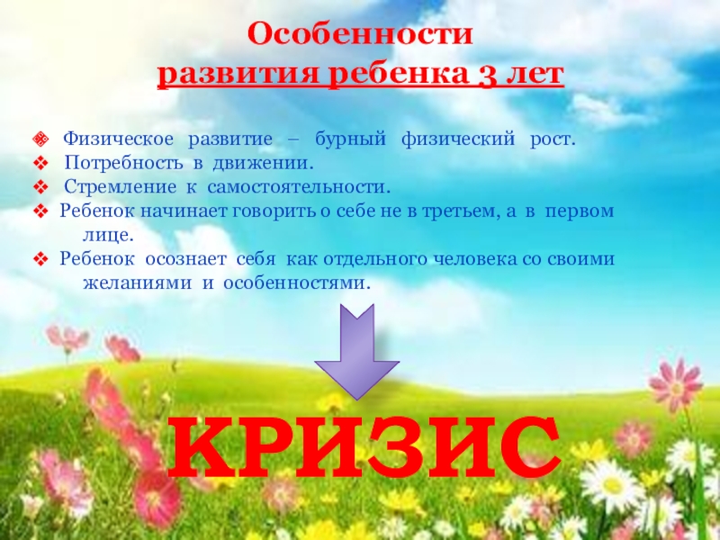 Презентация кризис 3х лет