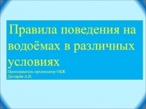 Урок 7 Безопасность на водоемах
