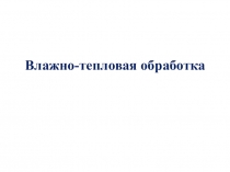 Презентация по технологии на тему Влажно-тепловая обработка 5 класс