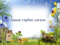 Табиғатым Ашық тәрбие сағаты