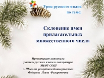 Презентация к уроку русского языка на тему Склонение имён прилагательных