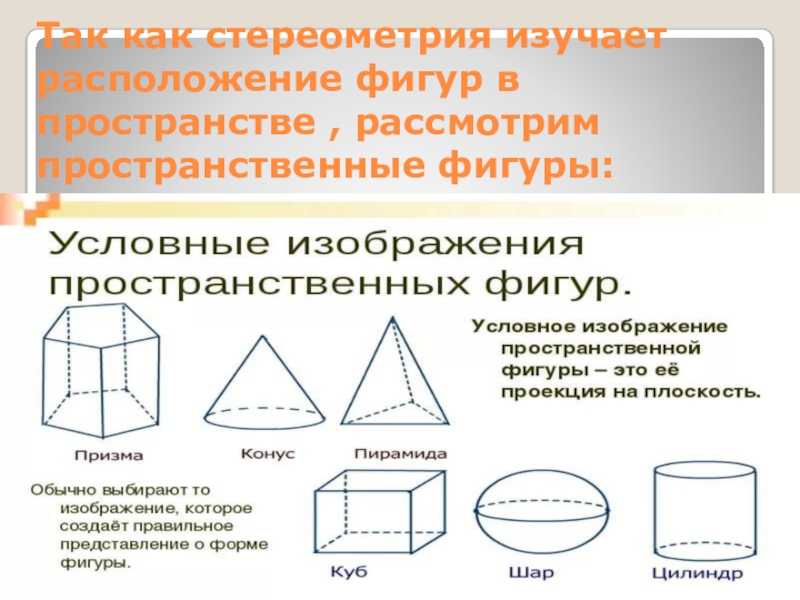 Основные понятия стереометрии