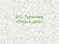 Презентация к уроку литературы Отцы и дети. Герои романа