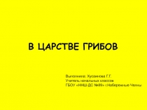 Презентация по окружающему миру на тему  В царстве грибов.