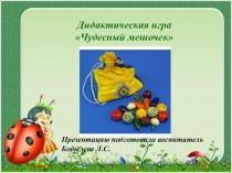 Презентация Игра Чудесный мешочек