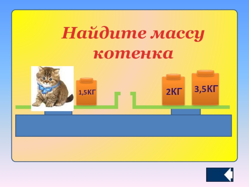 Узнай по рисунку массу одного котенка все эти котята одинаковой массы