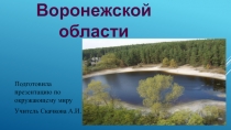 Презентация по окружающему миру на тему Водоёмы Воронежской области (2 класс)