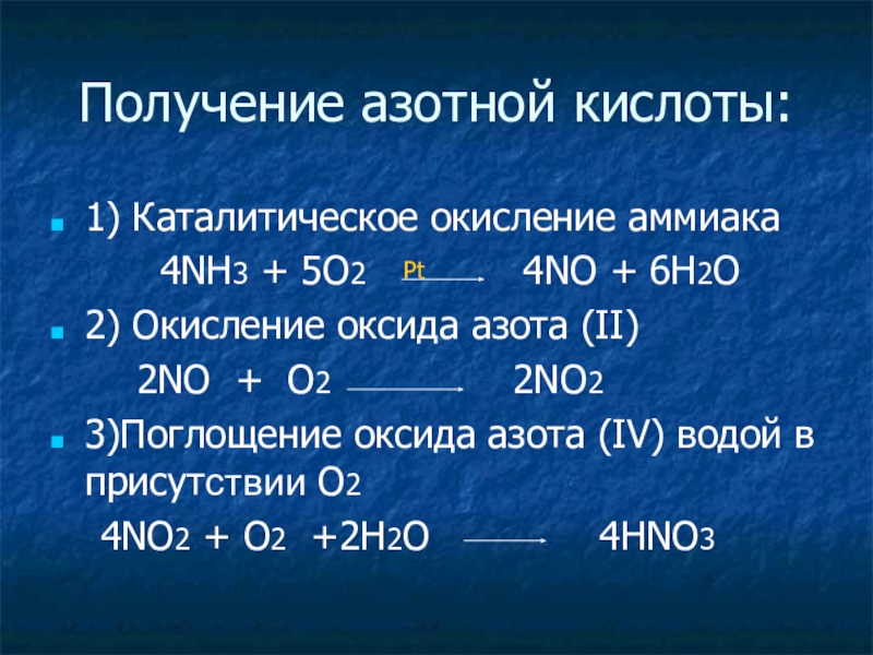 Получение азотной кислоты. Каталитическое окисление аммиака. Каиаоитическое окисления аммиака. Католическое окисления аммиака. Каталлитичемкое окисления аммиака.