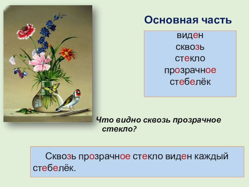 Сочинение по картине букет цветов бабочка и птичка 2 класс конспект урока