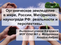 Органическое земледелие в мире, России, Мичуринске-наукограде РФ: реальности и перспективы.
