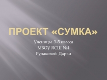 Проект Сумка. Рудакова Даша.2018