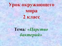 Презентация по окружающему миру на тему Царство бактерий