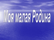 Презентация отчет по проекту Моя малая Родина