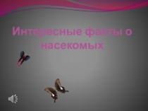 Презентация по ознакомлению с окружающим миром Интересные факты о насекомых