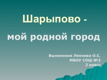 Родной город, его достопримечательности.
