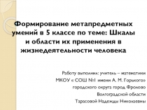 Презентация по математике Шкалы и области их применения в жизнедеятельности человека