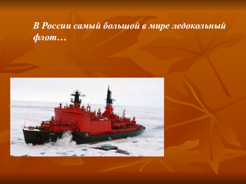 В России самый большой в мире ледокольный флот…