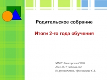 Презентация Родительское собрание- Итоги обучения во 2 классе