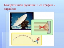Презентация по математике Квадратичная функция и ее график - парабола