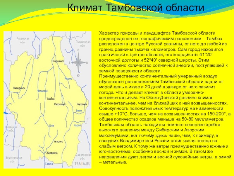 Презентация на тему тамбовская область