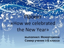 how we celebrated the New year