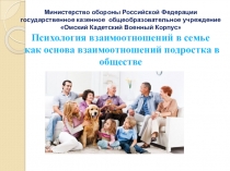 Презентация Психология взаимоотношений в семье