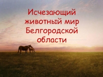 Презентация по окружающему миру Исчезающие виды животных Белгородской области (4 класс)