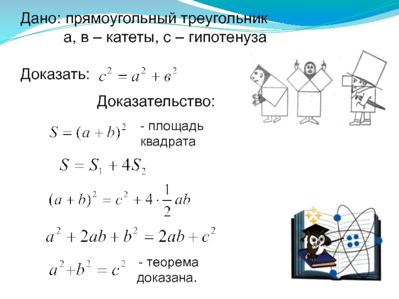 Доказательство площадей 8 класс. Доказательство теоремы 5.1. Модели фигур для доказательства теорем.