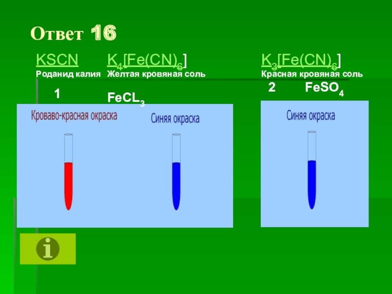 Fecl3 среда раствора