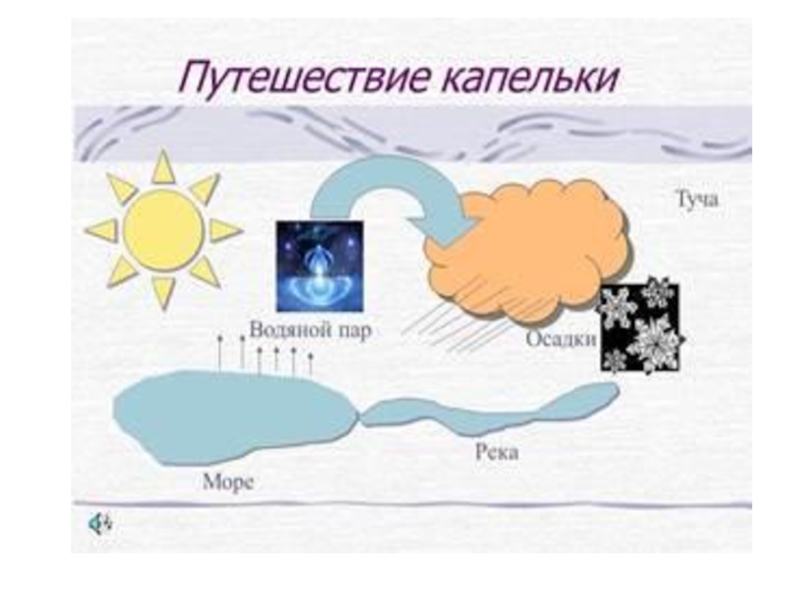 Путешествие капельки рисунок схема