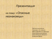 Опасные незнакомцы 2 класс окружающий мир презентация