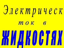 Презентация по физике на темуЭлектрический ток в жидкостях (10 класс)