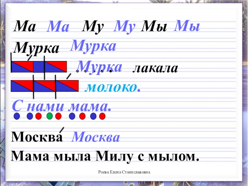 Схема слова мурка