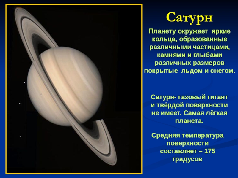 Презентации про сатурн