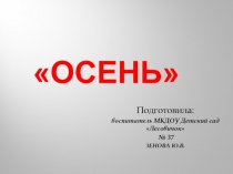 Презентация по ознакомлению с окружающим миром Осень к нам пришла