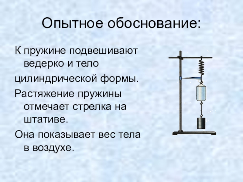 Груз подвесили на упругую пружину. Растяжение пружины физика. Растяжение пружины в физике. Вес тела на пружине. Вес тела подвешенного на пружине.