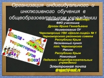 Презентация по организации индивидуального и инклюзивного обучения