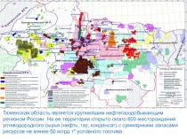 Природные источники углеводородов. Тюменская область- крупнейший нефтегазовый район мира и страны