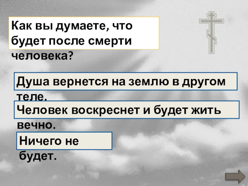 Христос и его крест презентация 4 класс. Что будет после смерти человека.